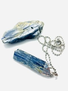 Pingente Cianita Azul e Pedras dos Chakras