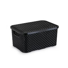 Caixa Rattan Médio Preto cod. 068/pt