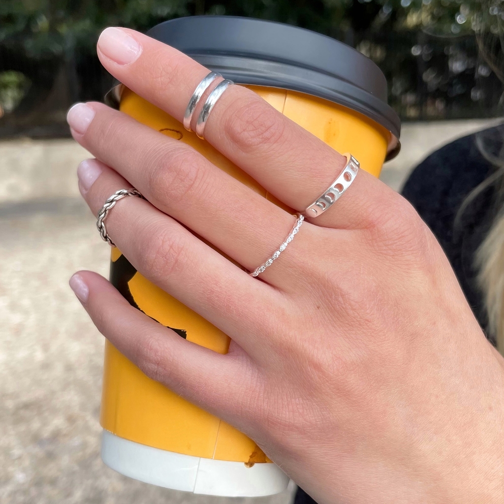Anillos de plata mujer finos hotsell
