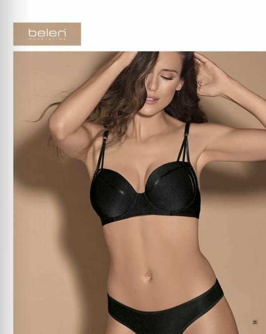 BELEN 4145 CONJUNTO DE MICROFIBRA FANTASIA. CORPINO SOFT SIN PUSH UP. COLALESS. 4145BE