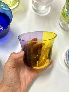 Vaso de vidrio bicolor - Teresa Garay - comprar online