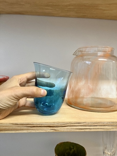 Vaso de vidrio azul - Teresa Garay en internet