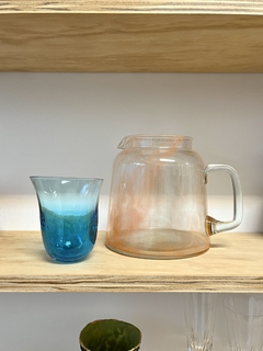 Vaso de vidrio azul - Teresa Garay - comprar online