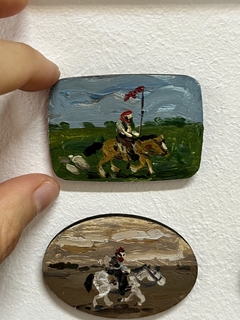 Pintura miniatura (jinetes) -Javier Velasco - tienda online