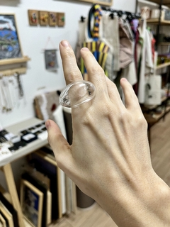 Anillo burbuja de vidrio - Galaxia - comprar online