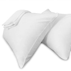 Pack 2 fundas almohada 50x90+5 cm blanco