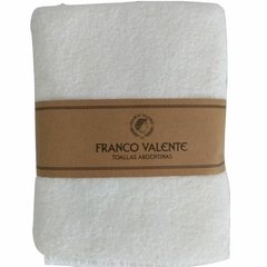 Juego de Toallón y Toalla Franco Valente 400 G. BLANCO