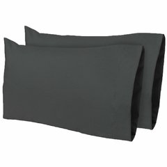 Pack x2 Funda De Almohada King Size 50 x 90 Cm - Gris Oscuro