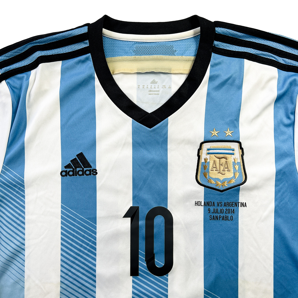 Camisa de Futebol Argentina 2014 Messi Adidas Para Fanaticos