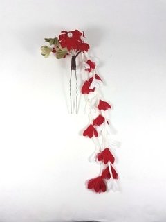 Kanzashi Arranjo De Cabelo Oriental Vermelho - comprar online