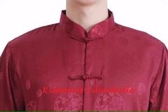 Blusa Masculina Cetim Com Estampa Circulo Dragão na internet