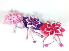 Kanzashi Flor De Cabelo Oriental Rosa * - comprar online