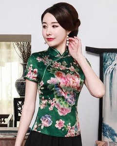 Blusa Oriental Feminina Verde *