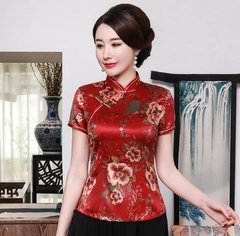 Blusa Oriental Feminina Vermelha *