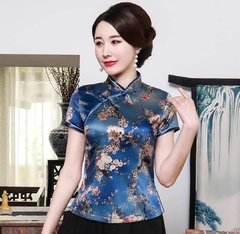 Blusa Oriental Feminina Azul *