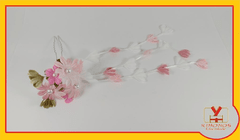 Kanzashi Arranjo De Cabelo Oriental Rosa