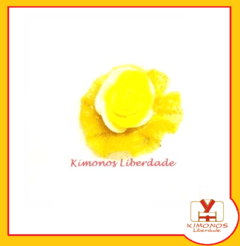 Enfeite De Flor Para Cabelo - Amarelo *