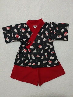 Conjunto Infantil Kimono Maneki Neko