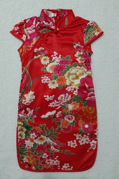 Vestido Infantil Oriental Floral