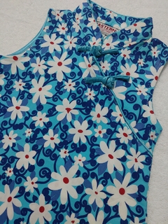 Vestido Infantil Florido Azul - comprar online
