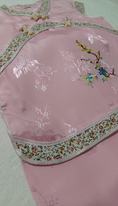 Conjunto Oriental Infantil Bordado Rosa - comprar online