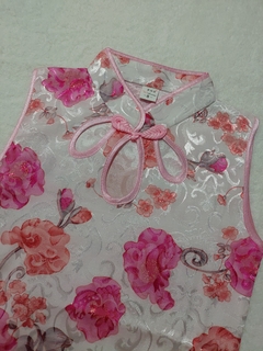 Vestido Infantil em algodão Floral Rosa - comprar online