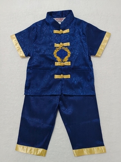 Conjunto Oriental Infantil Cetim Azul