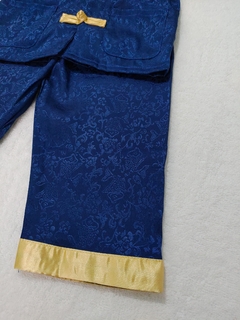 Conjunto Oriental Infantil Cetim Azul - Kimonos Liberdade