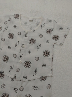 Conjunto oriental infantil em algodão Branco - comprar online