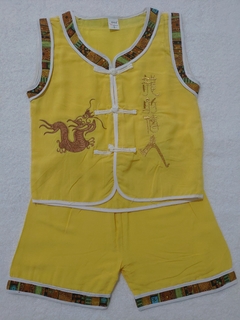 Conjunto Infantil Oriental Amarelo