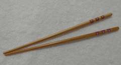Hashi para cabelo em madeira - Kit 1 Par / Rosa