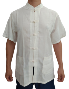 Blusa Masculina De Algodão - Creme