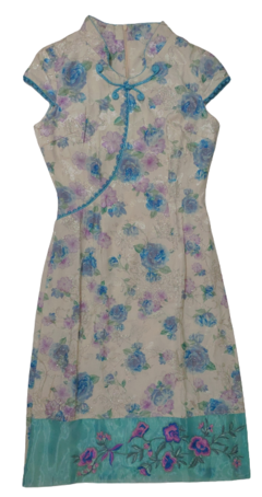 Vestido Oriental Flores e Borboletas - comprar online