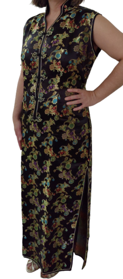 Vestido Oriental Longo Preto - comprar online