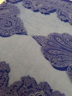 Pashimina Azul Tailandêsa - Kimonos Liberdade
