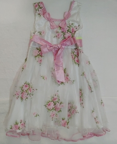 Vestido Infantil Florido Rosa na internet