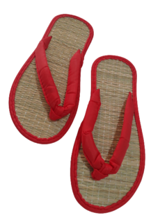 Chinelo Oriental Sem Estampa - Vermelho