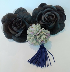 Flores para enfeite de cabelo - Kit com 3 flores ( pingente)