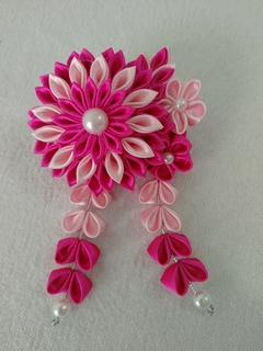 Kanzashi Modelo Mini Dália - Kimonos Liberdade