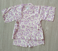 Conjunto Kimono Infantil Com Estampa De Laços