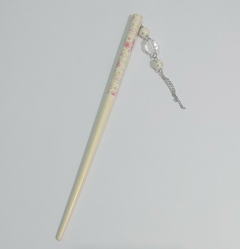 Palito Hashi Oriental Para Cabelo - Branco 2