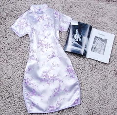 Vestido Curto Com Estampa Flor De Cerejeira - Lilas * na internet