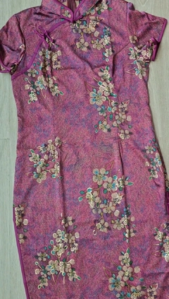 Vestido Curto Oriental Púrpura Brilhante - loja online