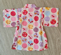 Kimono infantil em algodão Sakura e peixinhos - comprar online