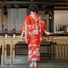 Yukata Feminina adulto Vermelha Floral - comprar online