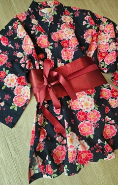 Kimono em algodão Japonês Flor Fortuna na internet