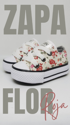 Zapatillas caña baja #FlorRoja