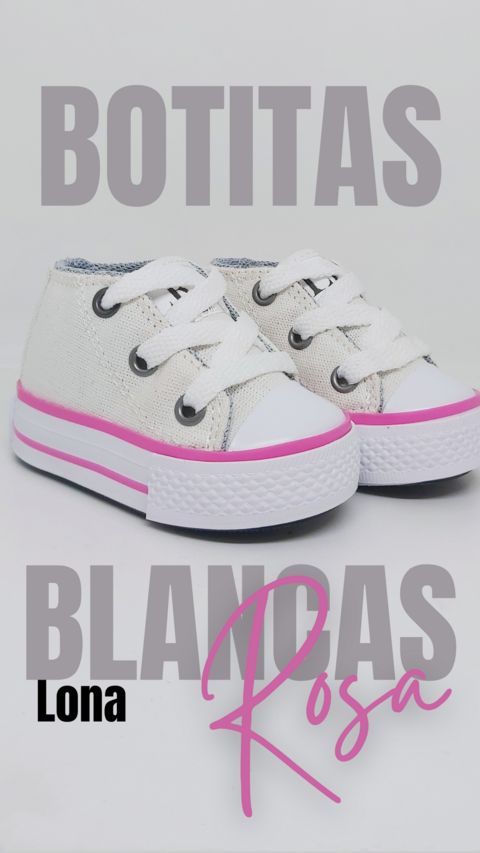 BOTITAS LONA #BlancasRosa