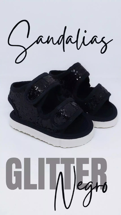 Sandalias No Caminantes #GlitterNegro