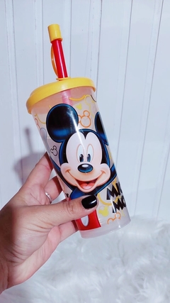 Vaso plástico con tapa y sorbete #Mickey en internet